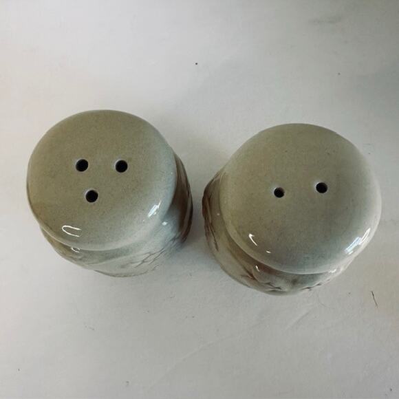 Dolgencorp Grape Vine Salt & Pepper Shaker Set Fruit Apple Strawberry Leaves VTG - Picture 4 of 8